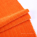 Composição de tecido de costela de chenille laranja de boa qualidade